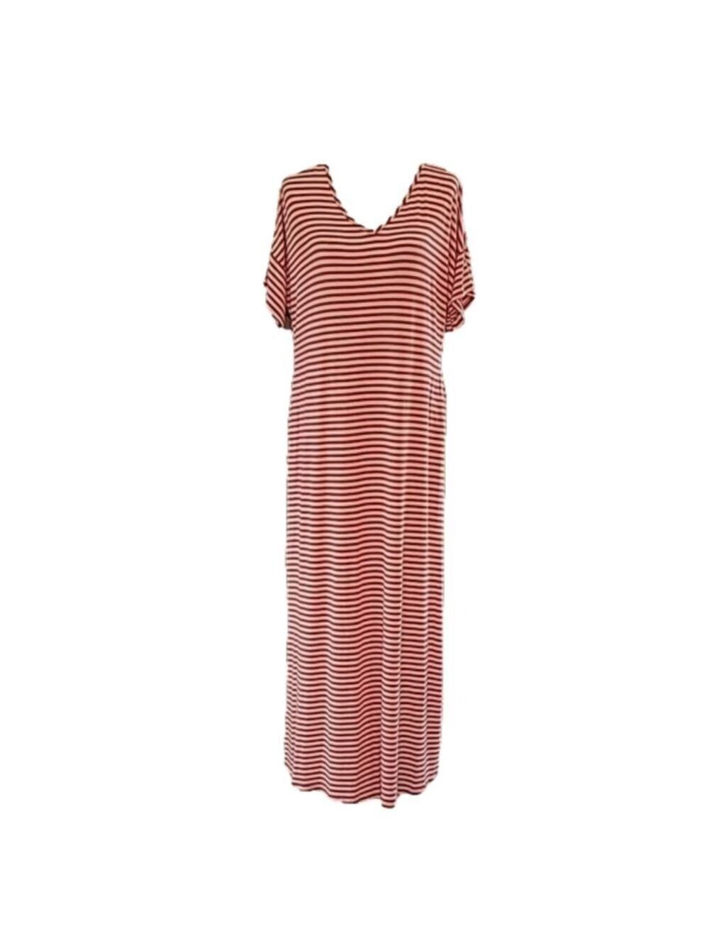 ee:some Strappy Back Striped Maxi Dress Size Large NWT